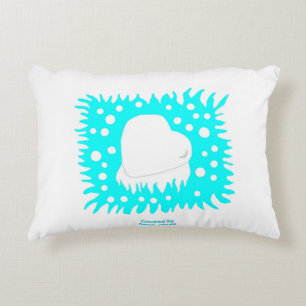 Winter Snow Heart Accent Pillow