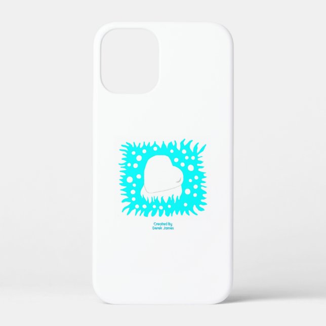 Winter Snow Heart Apple iPhone 12 Mini Case (Back)