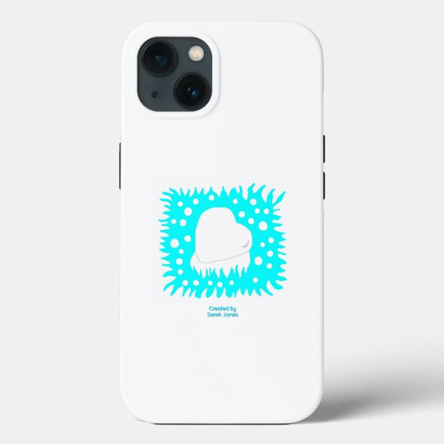 Winter Snow Heart Apple iPhone 13 Case (Back)