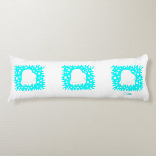 Winter Snow Heart Body Pillow