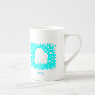 Winter Snow Heart Bone China Mug