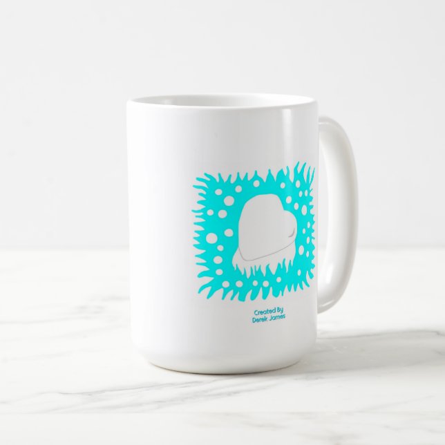 Winter Snow Heart Coffee Mug (Front Right)