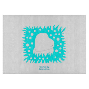 Winter Snow Heart Cutting Board 27.9 cm x 20.3 cm