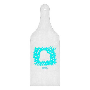 Winter Snow Heart Cutting Board Paddle