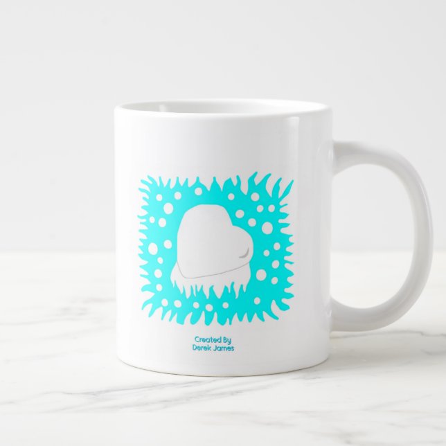 Winter Snow Heart Jumbo Mug (Right)