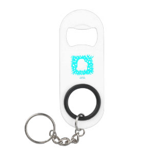Winter Snow Heart Keychain Bottle Opener