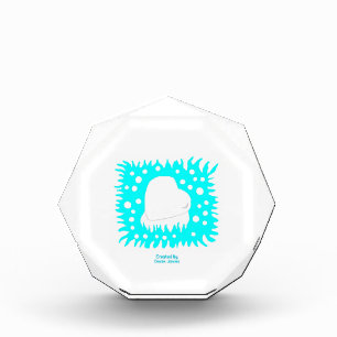 Winter Snow Heart Octagonal Photo Block