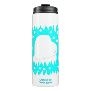 Winter Snow Heart Thermal Tumbler