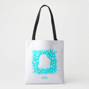 Winter Snow Heart Tote Bag