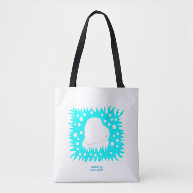 Winter Snow Heart Tote Bag (Front)