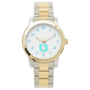 Winter Snow Heart Unisex Oversized Two-Tone Watch