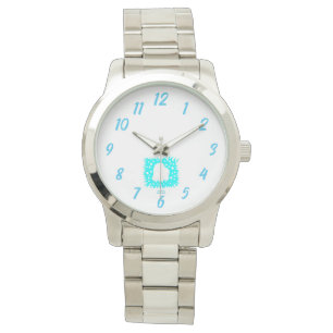 Winter Snow Heart Unisex Silver Bracelet Watch