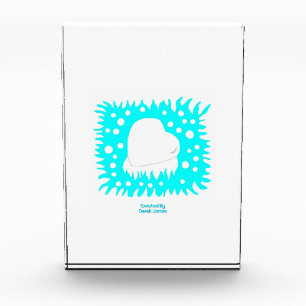 Winter Snow Heart Vertical Photo Block