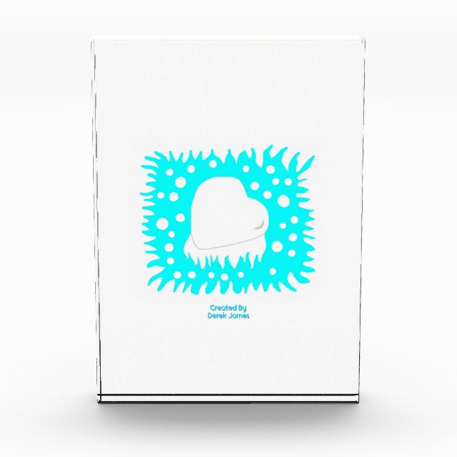Winter Snow Heart Vertical Photo Block (Front)