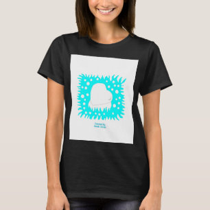Winter Snow Heart Women's Black Basic T Shirt