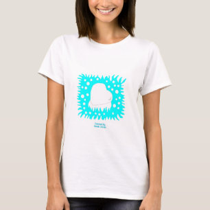Winter Snow Heart Women's White Basic T Shirt