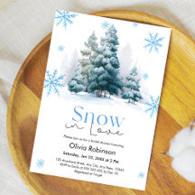 Winter Snow in Love Snowflakes Bridal Shower
