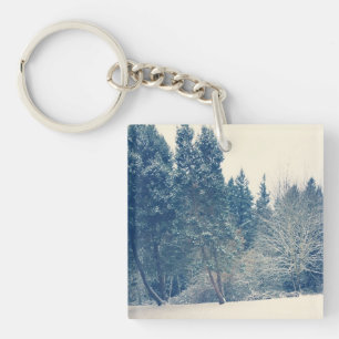 Winter Snow in Wilsonville, Oregon Keychain