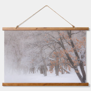 Winter Snow Lake Kussharo Hanging Tapestry