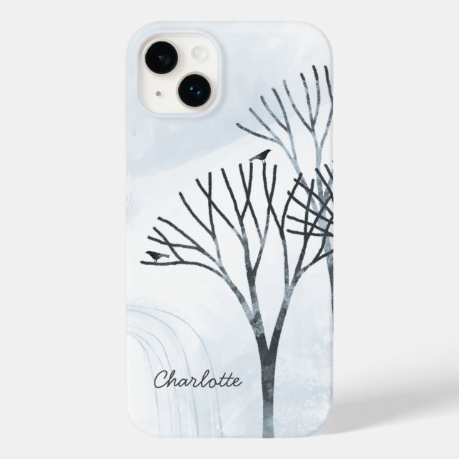 Winter Snow Landscape Art Personalized Case-Mate iPhone Case (Back)