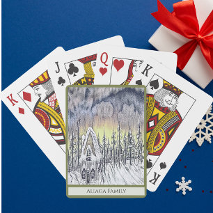 Winter Snow Magical Custom Classic Playing Cards. Cards
