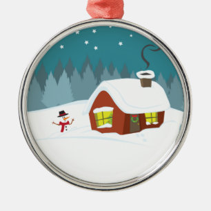 Winter Snow Metal Ornament