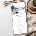 Winter Snow Mountain Lake Wedding Program<br><div class="desc">It’s very easy to customize,  with your personal details. If you need any other matching product or customization,  kindly message via Zazzle.</div>