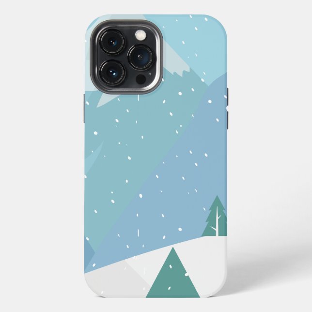 Winter Snow Mountain Landscape iPhone Case (Back)