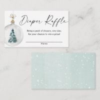 Winter snow ornament baby shower diaper raffle