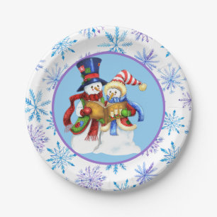 Winter Snow Paper Plate