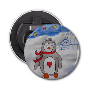 Winter Snow Penguin Bottle Opener