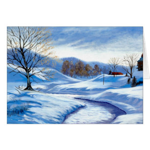 Winter Snow Road Note Card
