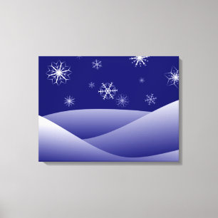 WINTER SNOW SCENE CANVAS PRINT