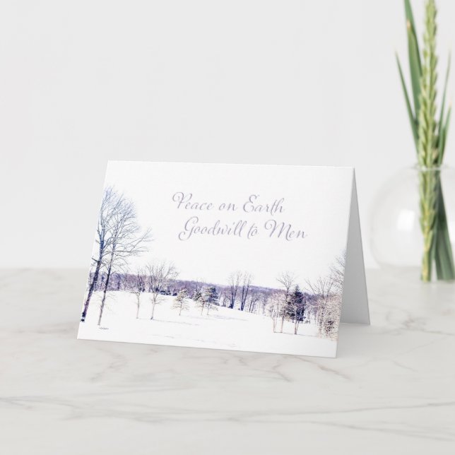 Winter Snow Scene Christmas/Holiday Greeting Card (Front)