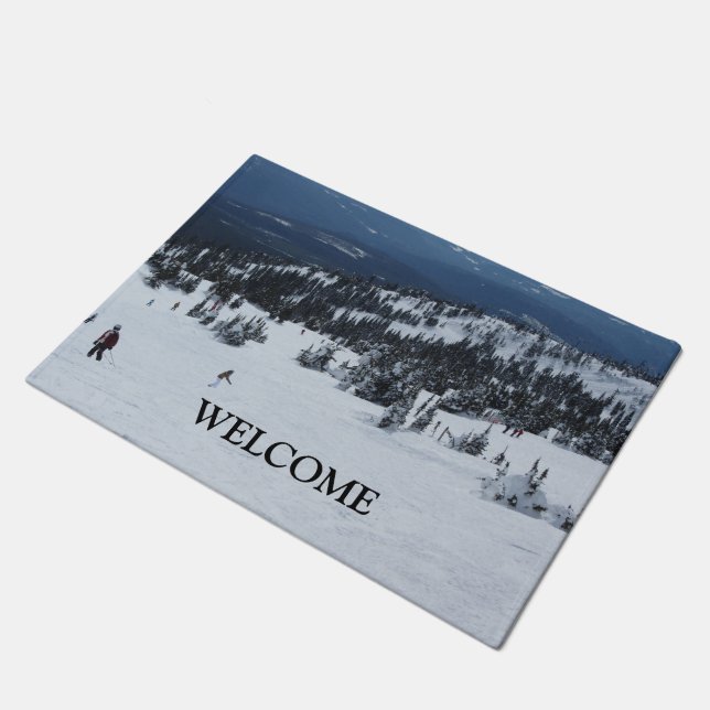 Winter Snow Scene Doormat (Angled)