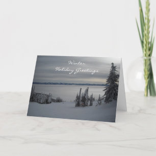 Winter Snow Scene Holiday Card
