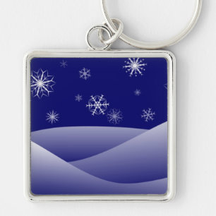 WINTER SNOW SCENE KEYCHAIN