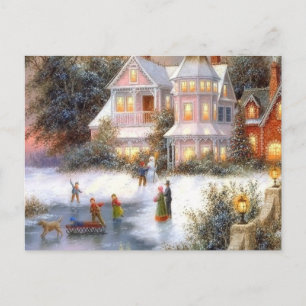 Winter Snow Scene Postcard