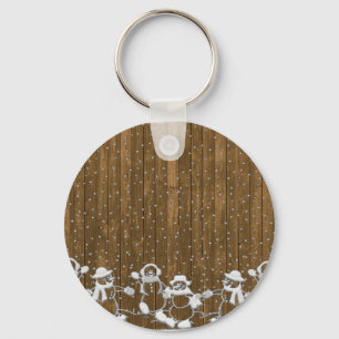 Winter Snow Snowman Peace Love Destiny Keychain