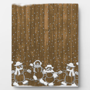 Winter Snow Snowman Peace Love Destiny Plaque