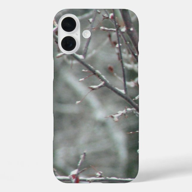 Winter Snow sparkly black and White Case-Mate iPhone Case (Back)