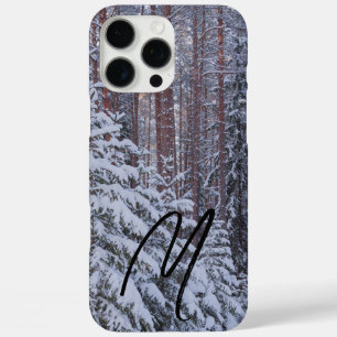 Winter Snow sparkly black and White iPhone 16 Pro Max Case