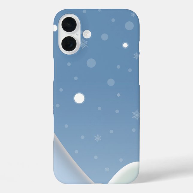 Winter Snow sparkly black and White Case-Mate iPhone Case (Back)