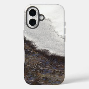Winter Snow Stream Stripes iPhone 16 Case