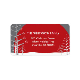 Winter Snow Trees Holiday Address Labels