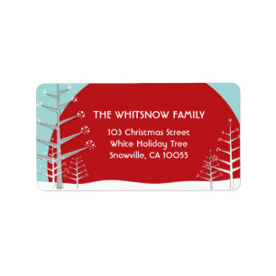 Winter Snow Trees Holiday Address Labels