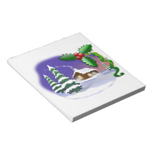 Winter Snow Trees Home Christmas Peace Destiny Notepad
