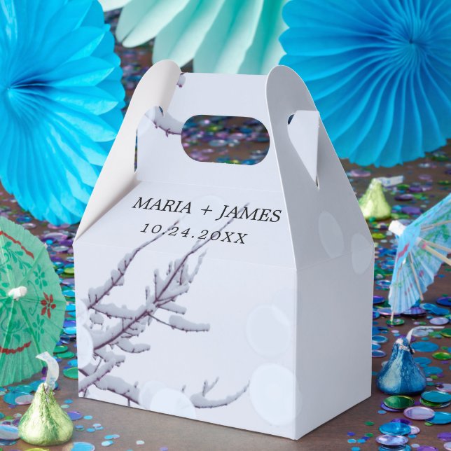 Winter Snow Wedding Favor Box (Party)