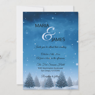 Winter Snow Wedding Invitation