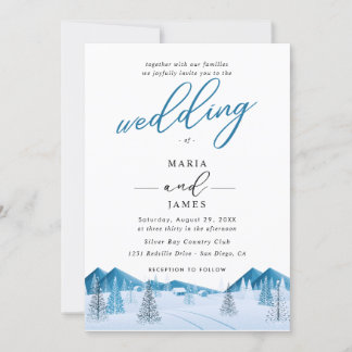 Winter Snow Wedding Invitation